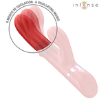 INTENS - LELE MULTIFUNKTIONSVIBRATOR ROTERENDE & OSCILLERENDE & STIMULERING RØD