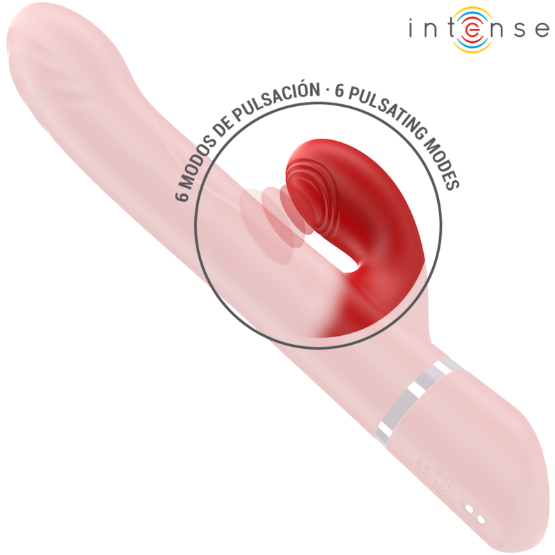 INTENS - LELE MULTIFUNKTIONSVIBRATOR ROTERENDE & OSCILLERENDE & STIMULERING RØD
