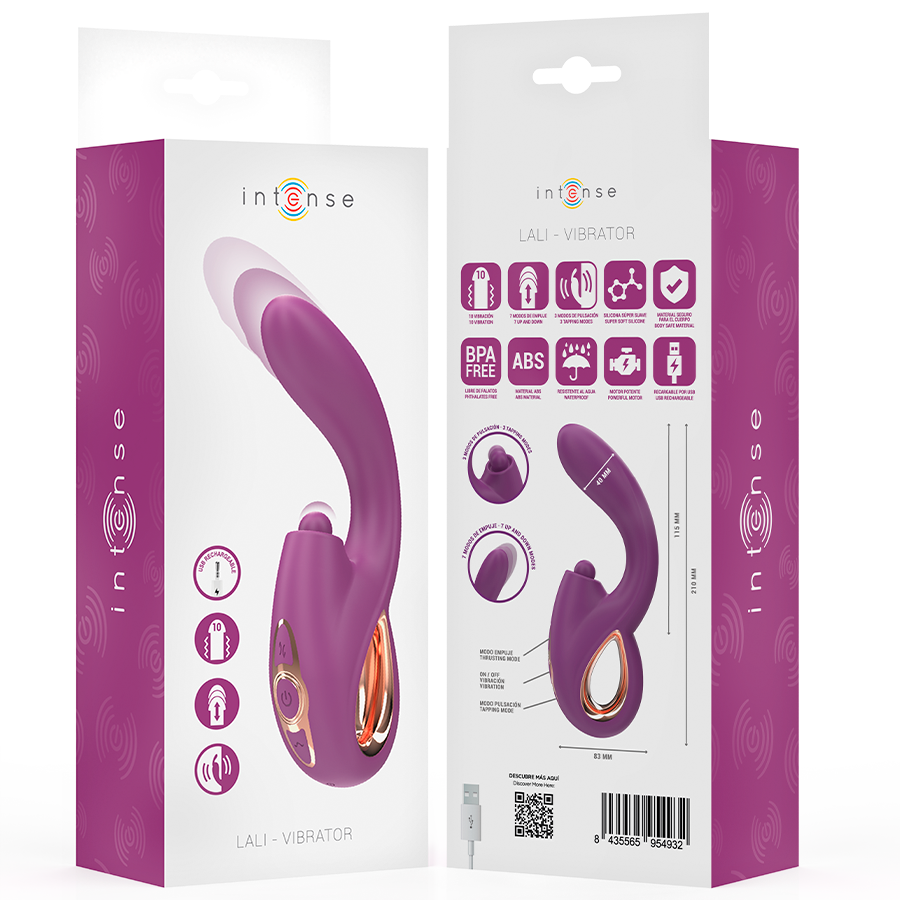 INTENS - LALI MULTIFUNKTIONS G-PUNKT VIBRATOR TAPNING & THRUST & VIBRATION LILLA