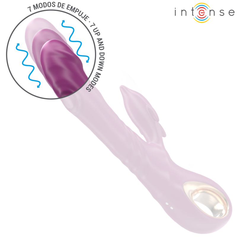 INTENSE - HALLE MULTIFUNKTIONSVIBRATOR MED DELFINSTIMULERENDE TUNGE LILLA