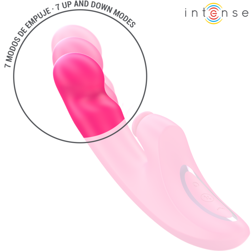 INTENSE - EMI VIBRATOR 13,5 CM MULTIFUNKTION 3 I 1 10 VIBRATIONER LYSERØD