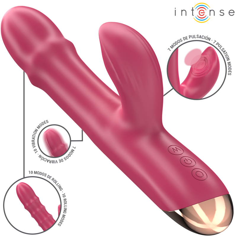 INTENSE - CHLOE MULTIFUNKTIONSVIBRATOR 3 I 1 RØD