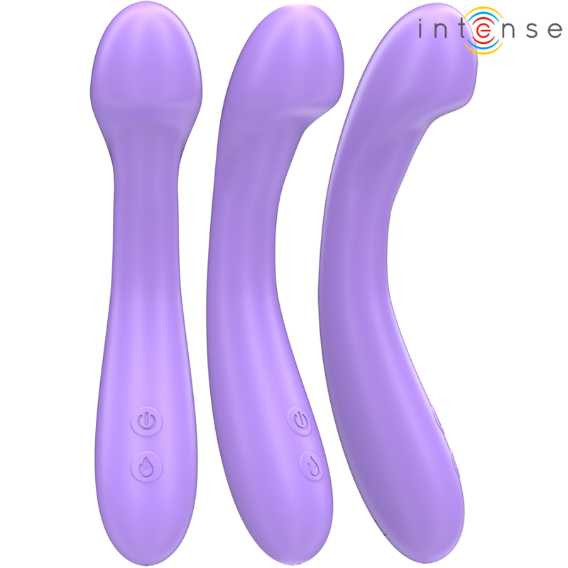 INTENSE - BECKY VIBRATOR 19 CM OPVARMET MED 7 VIBRATIONER, LILLA