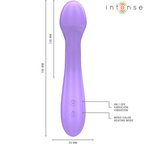 INTENSE - BECKY VIBRATOR 19 CM OPVARMET MED 7 VIBRATIONER, LILLA