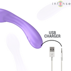 INTENSE - BECKY VIBRATOR 19 CM OPVARMET MED 7 VIBRATIONER, LILLA