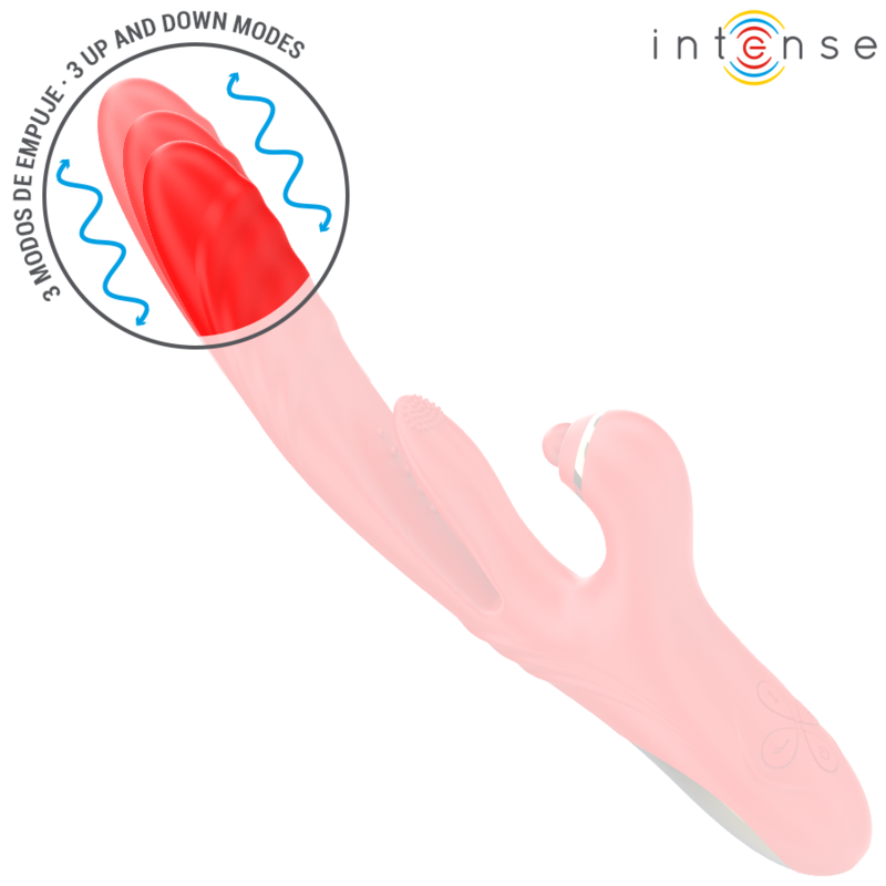 INTENSE - ROSALIA MULTIFUNKTIONSVIBRATOR 3 I 1 RØD