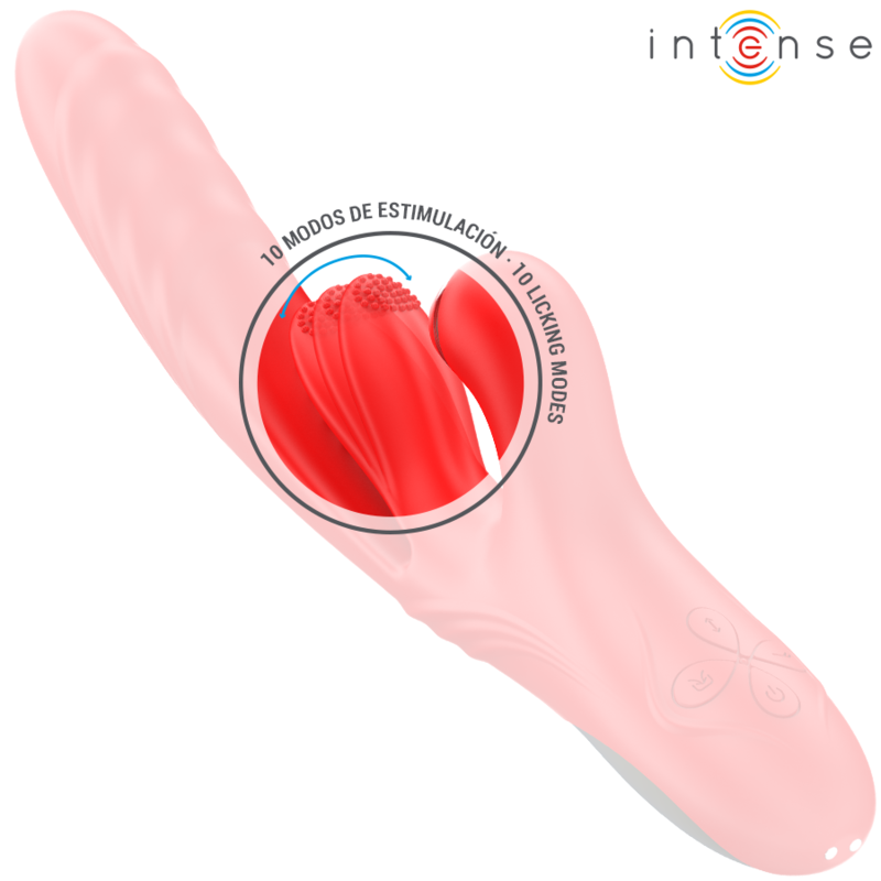 INTENSE - ROSALIA MULTIFUNKTIONSVIBRATOR 3 I 1 RØD
