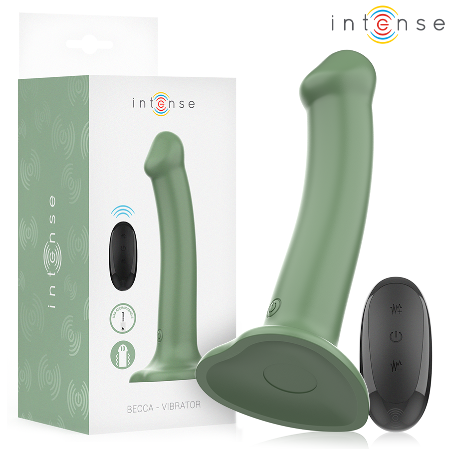 INTENSE - BECCA VIBRATOR MED SUGEKOP 10 VIBRATIONER GRØN FJERNBETJENING
