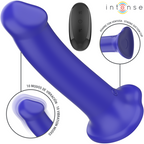 INTENSE - VICTORIA VIBRATOR MED SUGEKOP 10 VIBRATIONER MØRKEBLÅ FJERNBETJENING