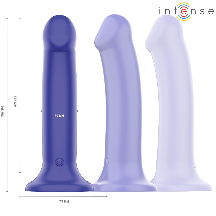 INTENSE - VICTORIA VIBRATOR MED SUGEKOP 10 VIBRATIONER MØRKEBLÅ FJERNBETJENING
