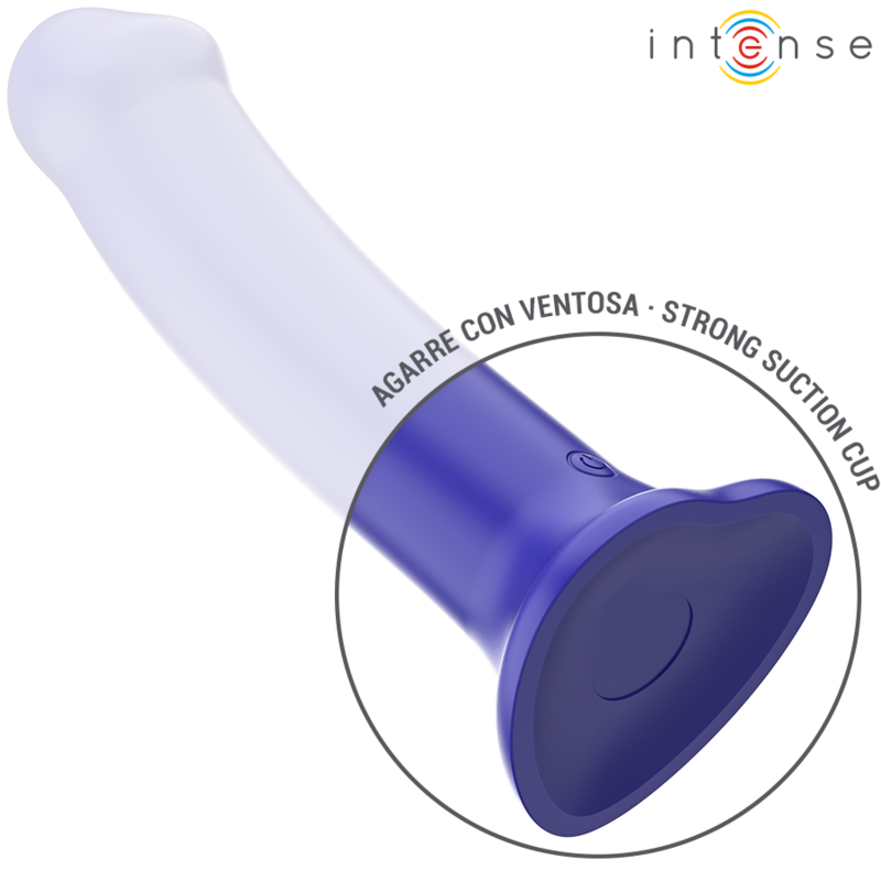 INTENSE - VICTORIA VIBRATOR MED SUGEKOP 10 VIBRATIONER MØRKEBLÅ FJERNBETJENING
