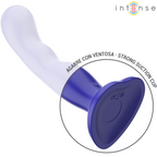 INTENS - KORT VIBRATOR MED SUGEKOP BLÅ FJERNBETJENING