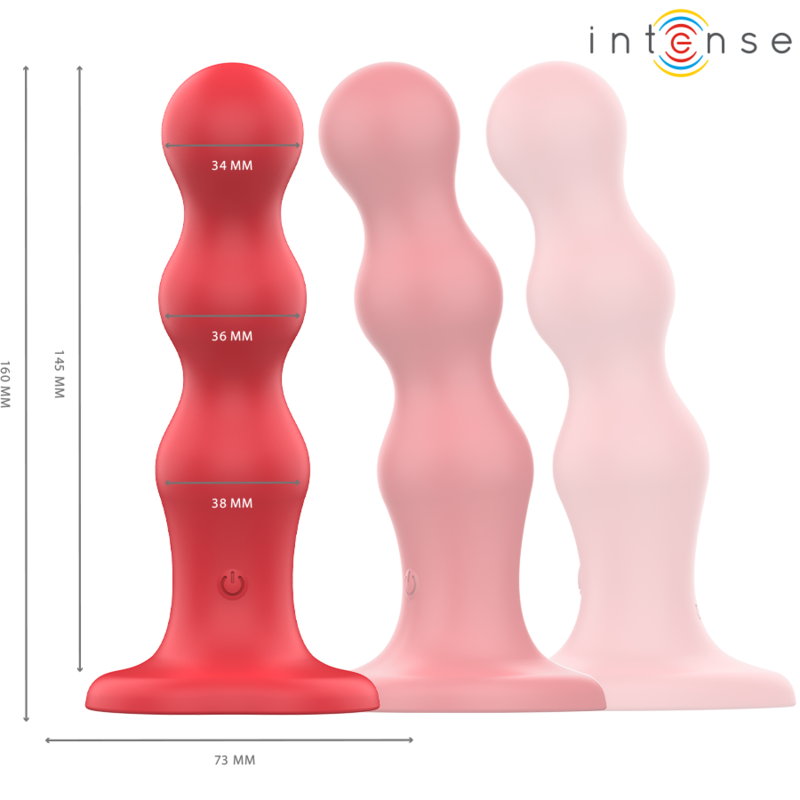 INTENSE - CODY VIBRATOR MED SUGEKOP RØD FJERNBETJENING