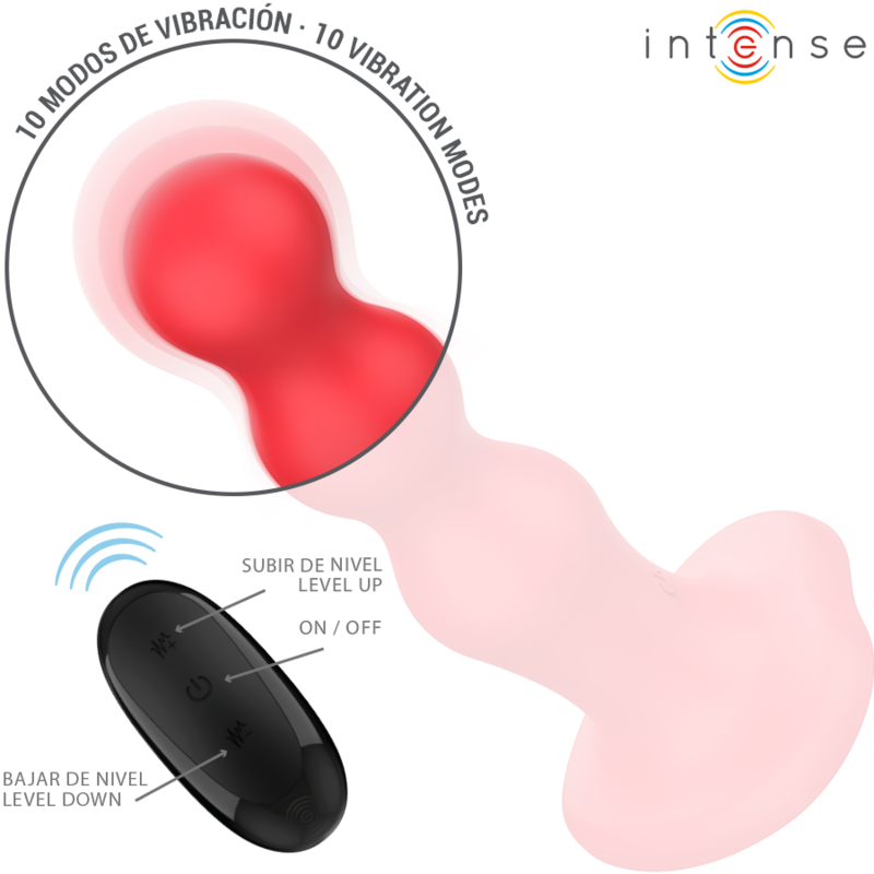 INTENSE - CODY VIBRATOR MED SUGEKOP RØD FJERNBETJENING