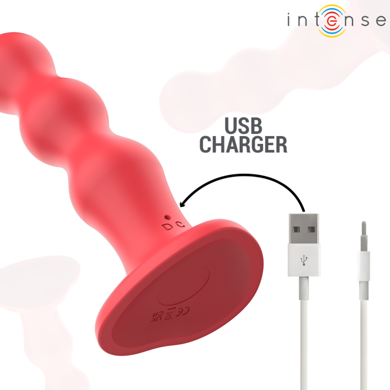 INTENSE - CODY VIBRATOR MED SUGEKOP RØD FJERNBETJENING