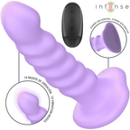 INTENS - BRENDA VIBRATOR STØRRELSE M SPIRALDESIGN 10 VIBRATIONER LILLA FJERNBETJENING