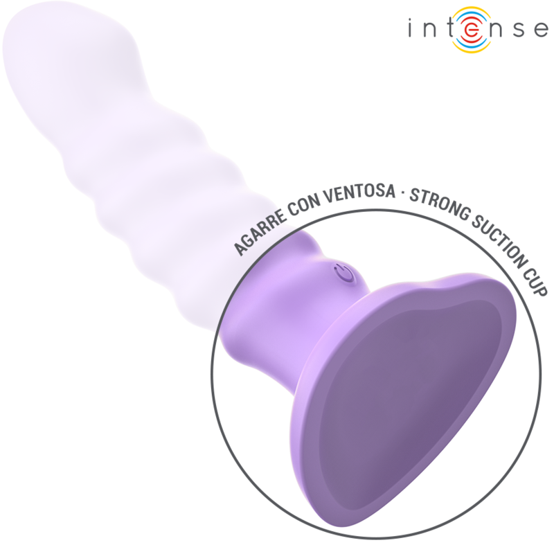 INTENS - BRENDA VIBRATOR STØRRELSE M SPIRALDESIGN 10 VIBRATIONER LILLA FJERNBETJENING