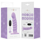 INTENS - BRENDA VIBRATOR STØRRELSE M SPIRALDESIGN 10 VIBRATIONER LILLA FJERNBETJENING