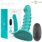 INTENS - BUFFY VIBRATOR STØRRELSE S SPIRALDESIGN 10 VIBRATIONER BLÅ FJERNBETJENING