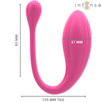 INTENSE - JANICE U VIBRATOR DOBBELT STIMULATION 10 VIBRATIONER LYSERØD FJERNBETJENING