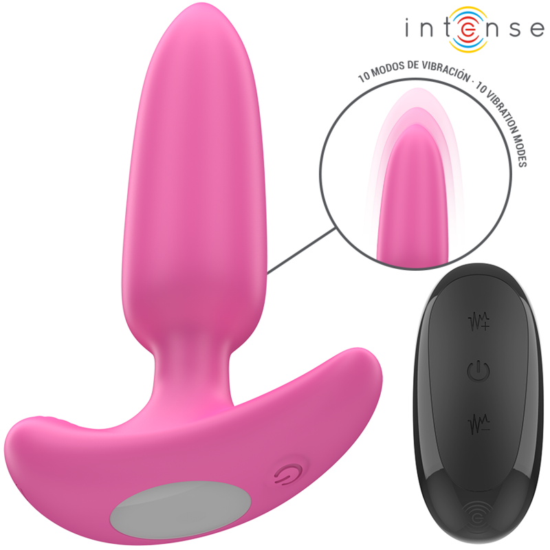INTENSE - ROSS ANALPLUG 10 VIBRATIONER PINK FJERNBETJENING