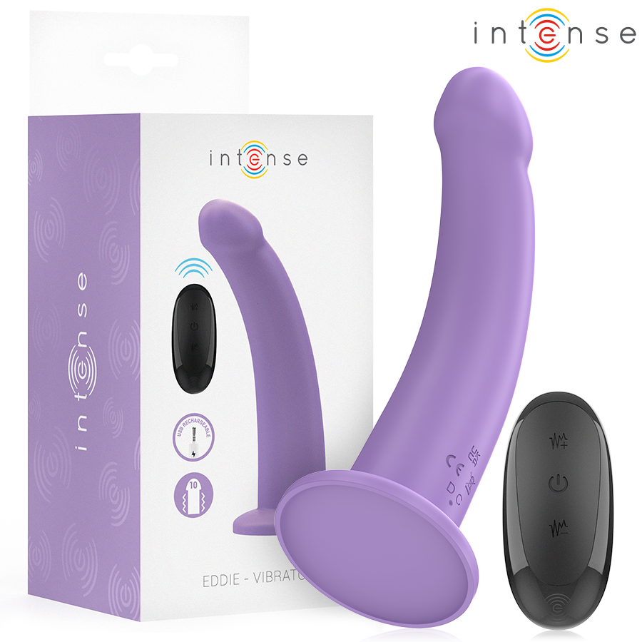 INTENSE - EDDIE VIBRATOR 17,5 CM 10 VIBRATIONER LILLA FJERNBETJENING
