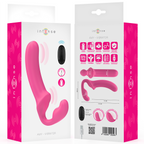 INTENSE - AMY DOBBELTVIBRATOR 20 CM LYSERØD FJERNBETJENING