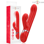 INTENS - LELE MULTIFUNKTIONSVIBRATOR ROTERENDE & OSCILLERENDE & STIMULERING RØD