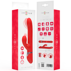 INTENS - LELE MULTIFUNKTIONSVIBRATOR ROTERENDE & OSCILLERENDE & STIMULERING RØD