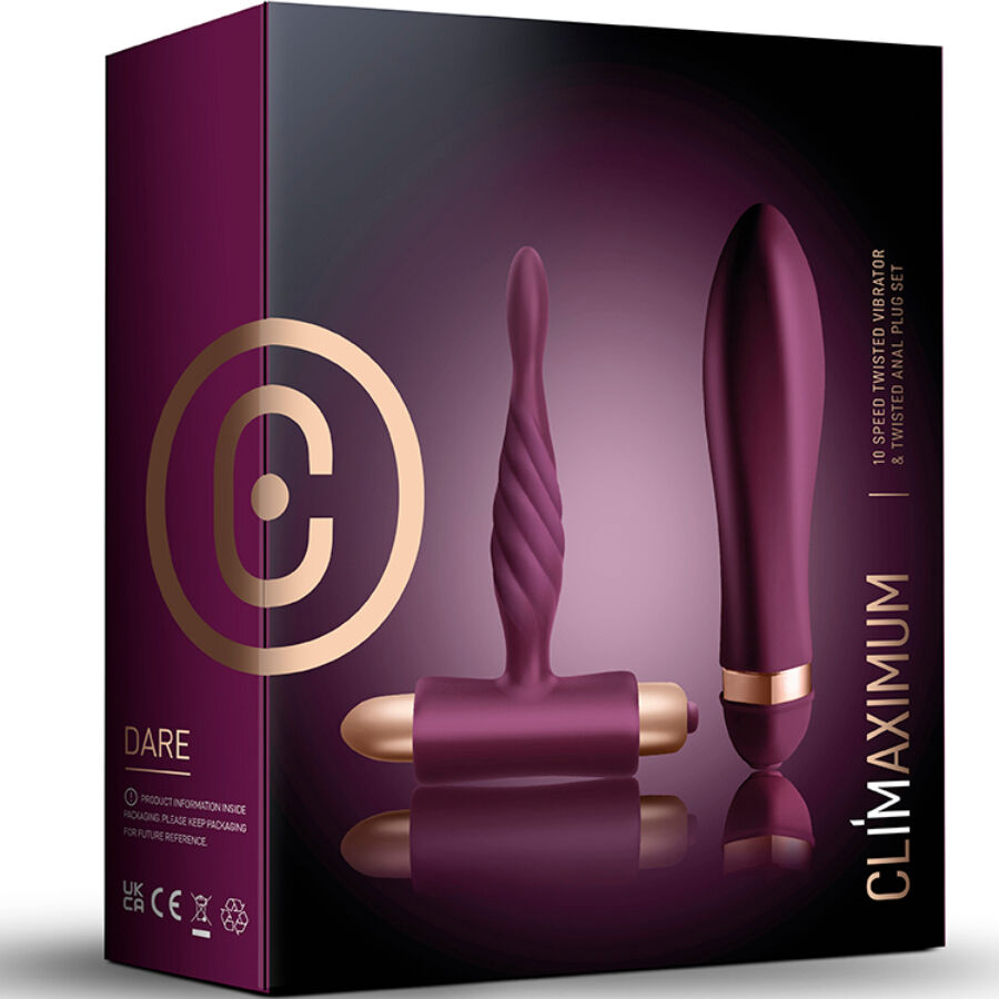 CLIMAXIMUM - DARE KIT VRIDET VIBRATOR + ANALPLUG BEGYNDER