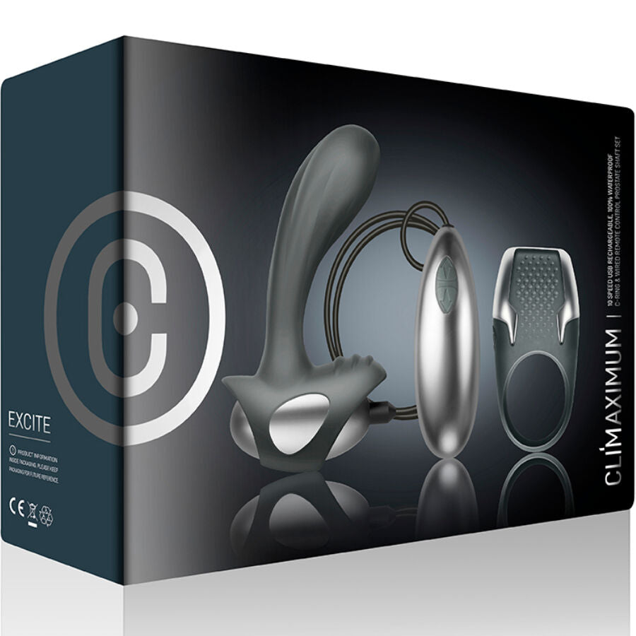 CLIMAXIMUM - EXCITE KIT PIK RING + TRÅD PROSTATA MASSAGEAPPARAT