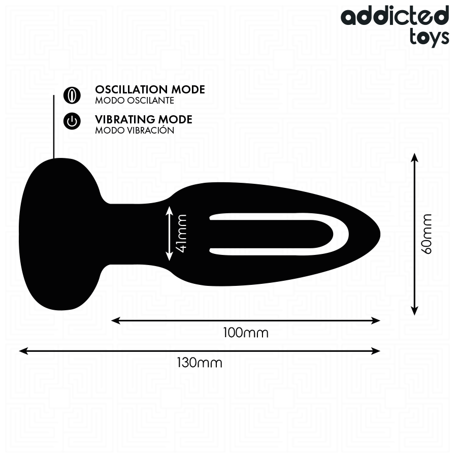 ADDICTED TOYS - ANALPLUG MED VIBRERENDE TUNGE OG FJERNBETJENING