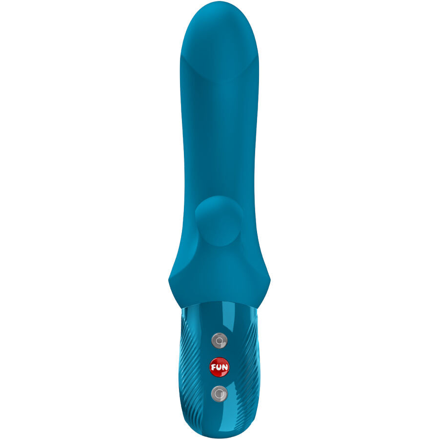FUN FACTORY - BI-STRONISKE KURVE-STYKKERE MED KANINPULSATORER I AQUAMARIN