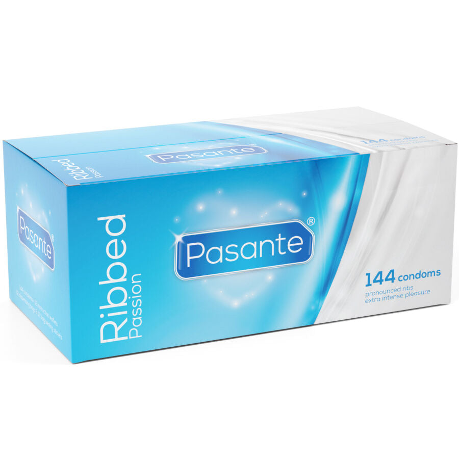 PASANTE - RIBBED PASSION KONDOMER ÆSKE 144 ENHEDER