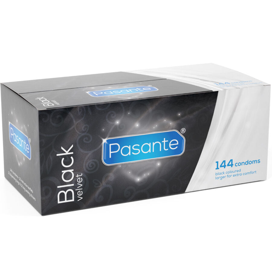PASANTE - BLACK VELVET KONDOMER ÆSKE 144 ENHEDER