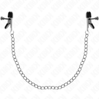 KINK - FLAD KÆDE NIPPELKLEMMER SØLV 34 CM