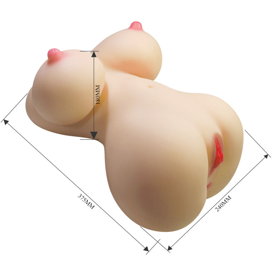 CRAZY BULL - FIONA REALISTISK KVINDELIG TORSO MED VAGINA OG ANAL 7,1 KG