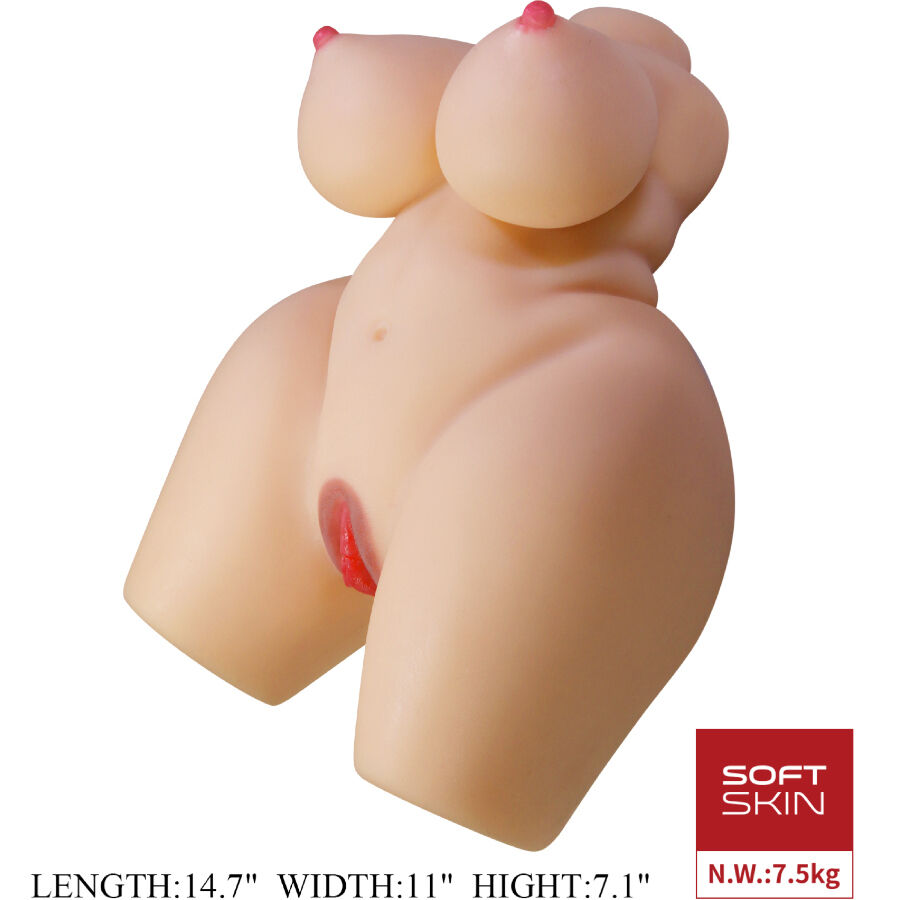CRAZY BULL - GRACE REALISTISK KVINDELIG TORSO, VAGINA OG ANAL 7,5 KG