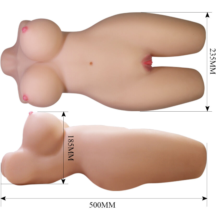 CRAZY BULL - MIA REALISTISK KVINDELIG TORSO MED VAGINA OG ANAL 8,5 KG