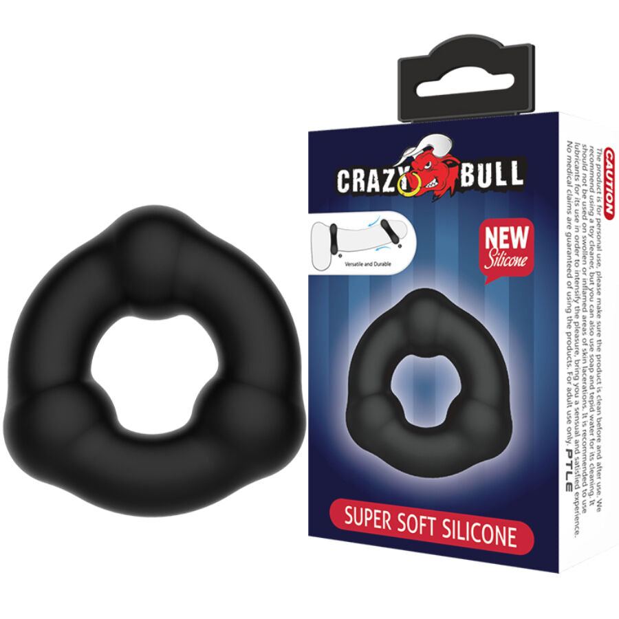 CRAZY BULL - SUPER BLØD SILIKONERING MED KNUDER