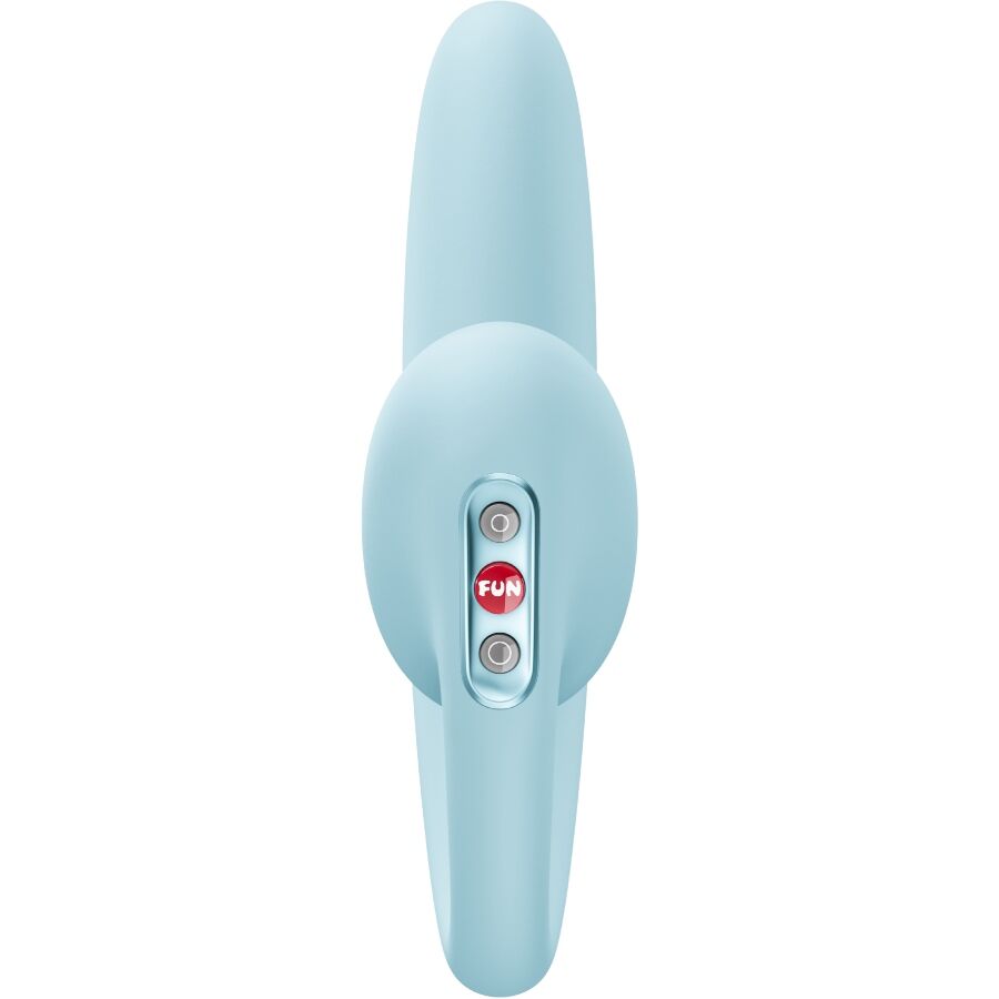 FUN FACTORY - CRESCENDO INDSÆTTEBAR DOBBELT LUFTPULSVIBRATOR ISBLÅ