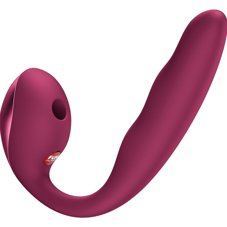 FUN FACTORY - ALLEGRO INDSÆTTEBAR DOBBELT LUFTPULSVIBRATOR VINRØD