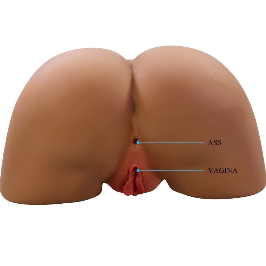 CRAZY BULL - GERIANN REALISTISK KVINDELIG RØVVIBRATOR OG SUCKER MED LYD 5,5 KG