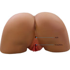 CRAZY BULL - GERIANN REALISTISK KVINDELIG RØVVIBRATOR OG SUCKER MED LYD 5,5 KG