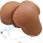 CRAZY BULL - GERIANN REALISTISK KVINDELIG RØVVIBRATOR OG SUCKER MED LYD 5,5 KG