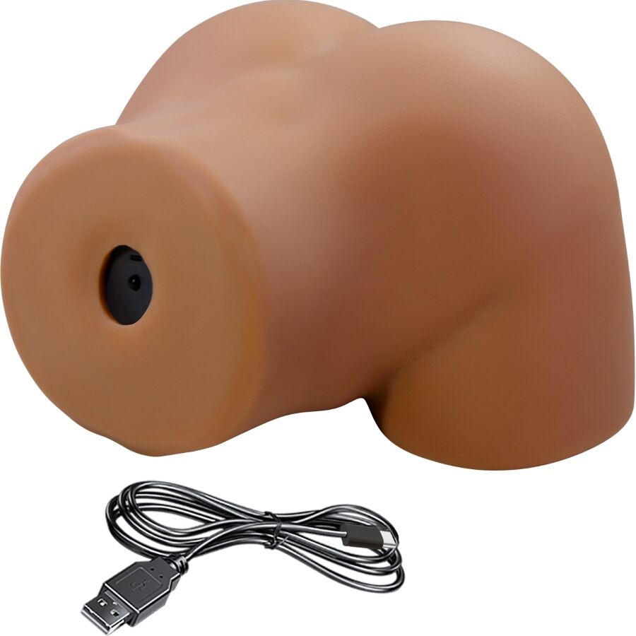 CRAZY BULL - GERIANN REALISTISK KVINDELIG RØVVIBRATOR OG SUCKER MED LYD 5,5 KG