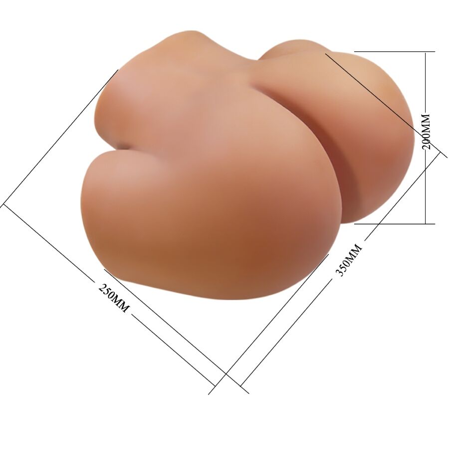 CRAZY BULL - ILANA REALISTISK KVINDELIG RØVVIBRATOR OG SUCKER MED LYD 6,8 KG