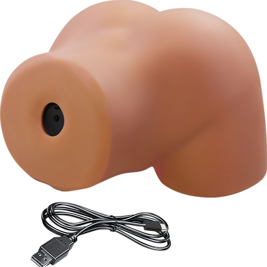 CRAZY BULL - ILANA REALISTISK KVINDELIG RØVVIBRATOR OG SUCKER MED LYD 6,8 KG