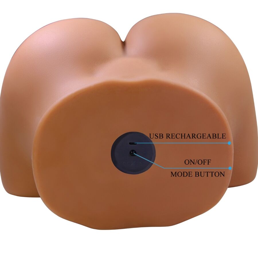 CRAZY BULL - WENDY REALISTISK KVINDELIG RØVVIBRATOR OG SUCKER MED LYD 11 KG