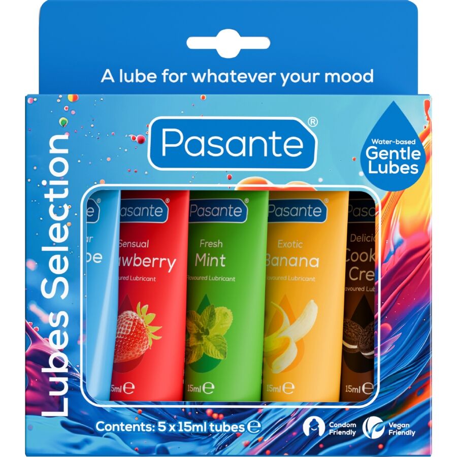 PASANTE - PAKKE MED ASSORTEREDE SMAGSSMØREMIDLER 5 ENHEDER X 15 ML